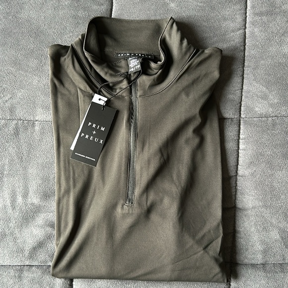 NWT Prim + Preux Men’s 1/4 Zip Long Sleeve Modern Polo Tee (Sz XS) - Picture 4 of 10